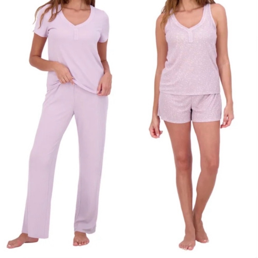 NWT Live 2 Lounge 4-Piece Pointelle Lounge Set Purple Size Small -Unopened Pack